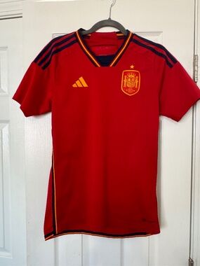 Spain 2022-2023 Home Jersey - Adidas Men’s Small